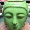 CGASPL Buddha Small Green Dotted Ceramic Pot