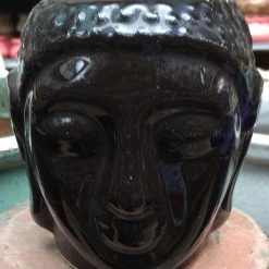 CGASPL Pot-Planters Buddha Small Black Ceramic Pot