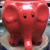 CGASPL Pot-Planters Red Elephant Ceramic Pot