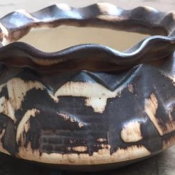 CGASPL Mix Ceramic Pot (Brown And Cream Color) Pot-Planters