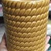 CGASPL Pot-Planters Yellowish Brown Cylindrical Ceramic Pot