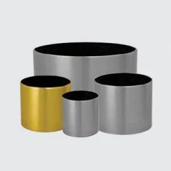 CGASPL Pot-Planters Cylindro Stainless Steel Planter (Brushed)
