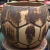 CGASPL Coffee Mix Round Ceramic Pot Football Shaped Pot