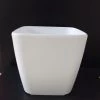 CGASPL 17 Cm White Paris Square Pot Pot-Planters 2 CGASPL 17 Cm White Paris Square Pot Pot-Planters