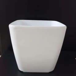 CGASPL 17 Cm White Paris Square Pot Pot-Planters