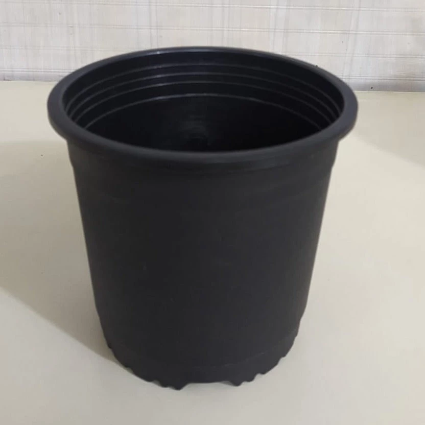 CGASPL Round Pots 6" Flower Pot Black Colour Sunrise Series (14.5 Cm) 3 CGASPL Round Pots 6" Flower Pot Black Colour Sunrise Series (14.5 Cm)