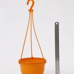 CGASPL Pot-Planters 7 Inch Hanging Pot Orange