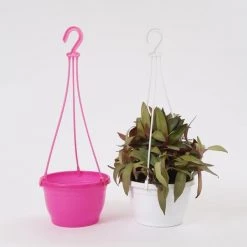 CGASPL Pot-Planters 7 Inch Hanging Pot Pink