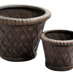 CGASPL Basket Brown Fiber Planter Pot-Planters