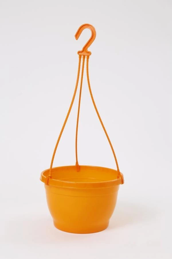 CGASPL Pot-Planters 8 Inch Hanging Pot Orange 3 CGASPL Pot-Planters 8 Inch Hanging Pot Orange