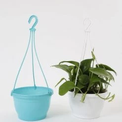 CGASPL Pot-Planters 8 Inch Hanging Pot Turq 11 CGASPL Pot-Planters 8 Inch Hanging Pot Turq