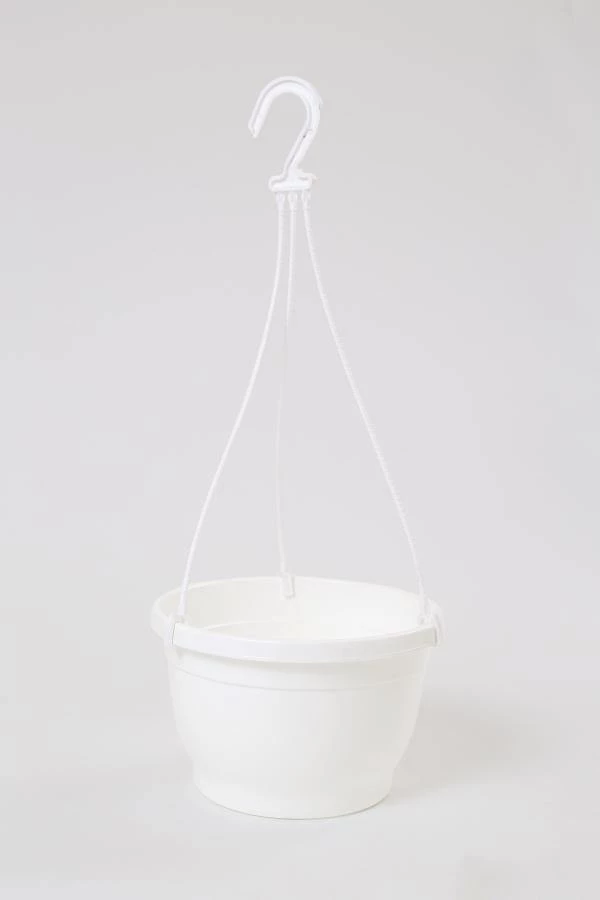 CGASPL 8 Inch Hanging Pot White 3 CGASPL 8 Inch Hanging Pot White