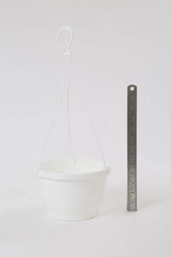CGASPL 8 Inch Hanging Pot White 5 CGASPL 8 Inch Hanging Pot White