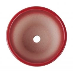 CGASPL Pot-Planters Round Dew Ceramic Pot, Red (Pack Of 3)