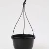 CGASPL Pot-Planters 10 Inch Hanging Pot Black 2 CGASPL Pot-Planters 10 Inch Hanging Pot Black