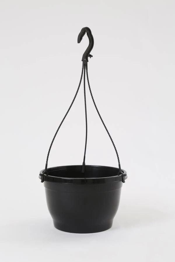 CGASPL Pot-Planters 10 Inch Hanging Pot Black 3 CGASPL Pot-Planters 10 Inch Hanging Pot Black