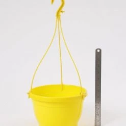 CGASPL Pot-Planters 10 Inch Hanging Pot Yellow 8 CGASPL Pot-Planters 10 Inch Hanging Pot Yellow