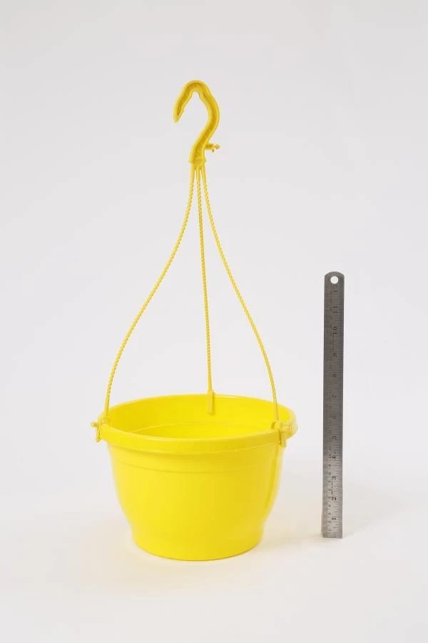 CGASPL Pot-Planters 10 Inch Hanging Pot Yellow 5 CGASPL Pot-Planters 10 Inch Hanging Pot Yellow