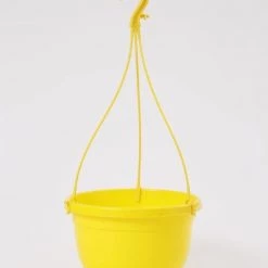 CGASPL Pot-Planters 10 Inch Hanging Pot Yellow