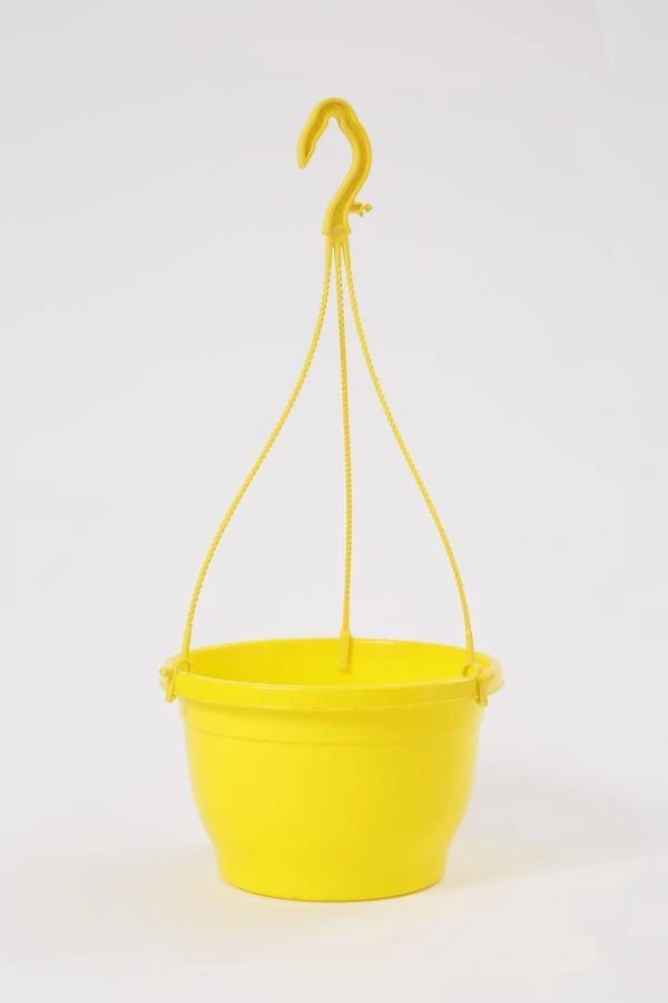 CGASPL Pot-Planters 10 Inch Hanging Pot Yellow 3 CGASPL Pot-Planters 10 Inch Hanging Pot Yellow