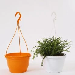 CGASPL Pot-Planters 10 Inch Hanging Pot Orange