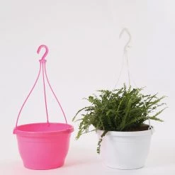 CGASPL 10 Inch Hanging Pot Pink Pot-Planters