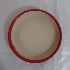 CGASPL Big Plain Red Round Ceramic Pot Pot-Planters