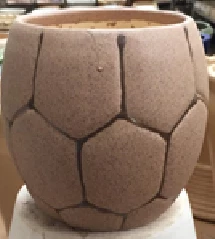 CGASPL Pot-Planters Coffee Round Ceramic Pot Football Shaped
