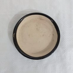 CGASPL Small Black Round Ceramic Pot Pot-Planters