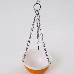 CGASPL Pot-Planters 20 Cm Double Color Hanging Pot (Orange)