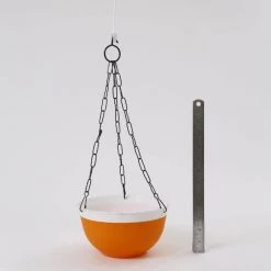 CGASPL Pot-Planters 20 Cm Double Color Hanging Pot (Orange)