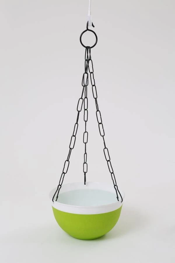 CGASPL 16 Cm Double Color Hanging Pot (Green) 3 CGASPL 16 Cm Double Color Hanging Pot (Green)