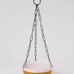 CGASPL Pot-Planters 16 Cm Double Color Hanging Pot (Orange)