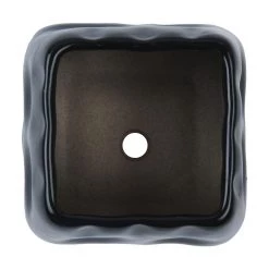CGASPL Pot-Planters Mini Square Planter Black (Pack Of 6, Black)