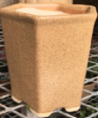 CGASPL Pot-Planters Cream Ceramic Pot ( Pack Of 3)