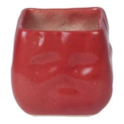 CGASPL Mini Square Planter Orange (Pack Of 6) Pot-Planters