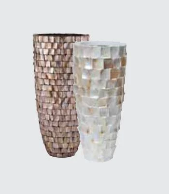 CGASPL Mother Of Pearl Tear Drop Pot-Planters 3 CGASPL Mother Of Pearl Tear Drop Pot-Planters