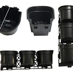 CGASPL Pot-Planters Vertical Wall Garden Model Vertigreen Black (1 Frame + 3 Pots)