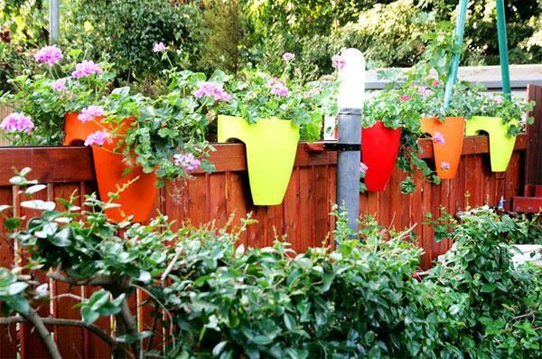 CGASPL Pot-Planters High Quality Plastic Balcony Railing Planter (Orange-Green-Red Combos) (Pack Of 3) 3 CGASPL Pot-Planters High Quality Plastic Balcony Railing Planter (Orange-Green-Red Combos) (Pack Of 3)