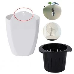CGASPL Pot-Planters White-White Self Watering Hanging Planter Flower Pot