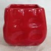 CGASPL Mini Square Ceramic Pot Red (Pack Of 6)