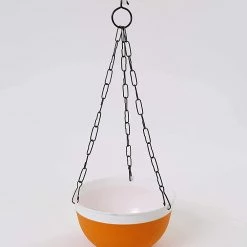 CGASPL Pot-Planters 20 Cm Double Color Big Hanging Pot (Multi) Qty - 3 Pots