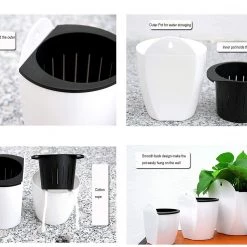 CGASPL Green-White Self Watering Hanging Planter Flower Pot 31 CGASPL Green-White Self Watering Hanging Planter Flower Pot