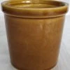 CGASPL Shiny Brown-Yellowish Round Ceramic Pot (Pack Of 3) Pot-Planters