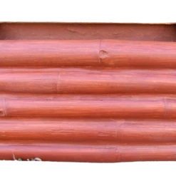 CGASPL Bamboo Tall Reddish Brown Fiber Planter