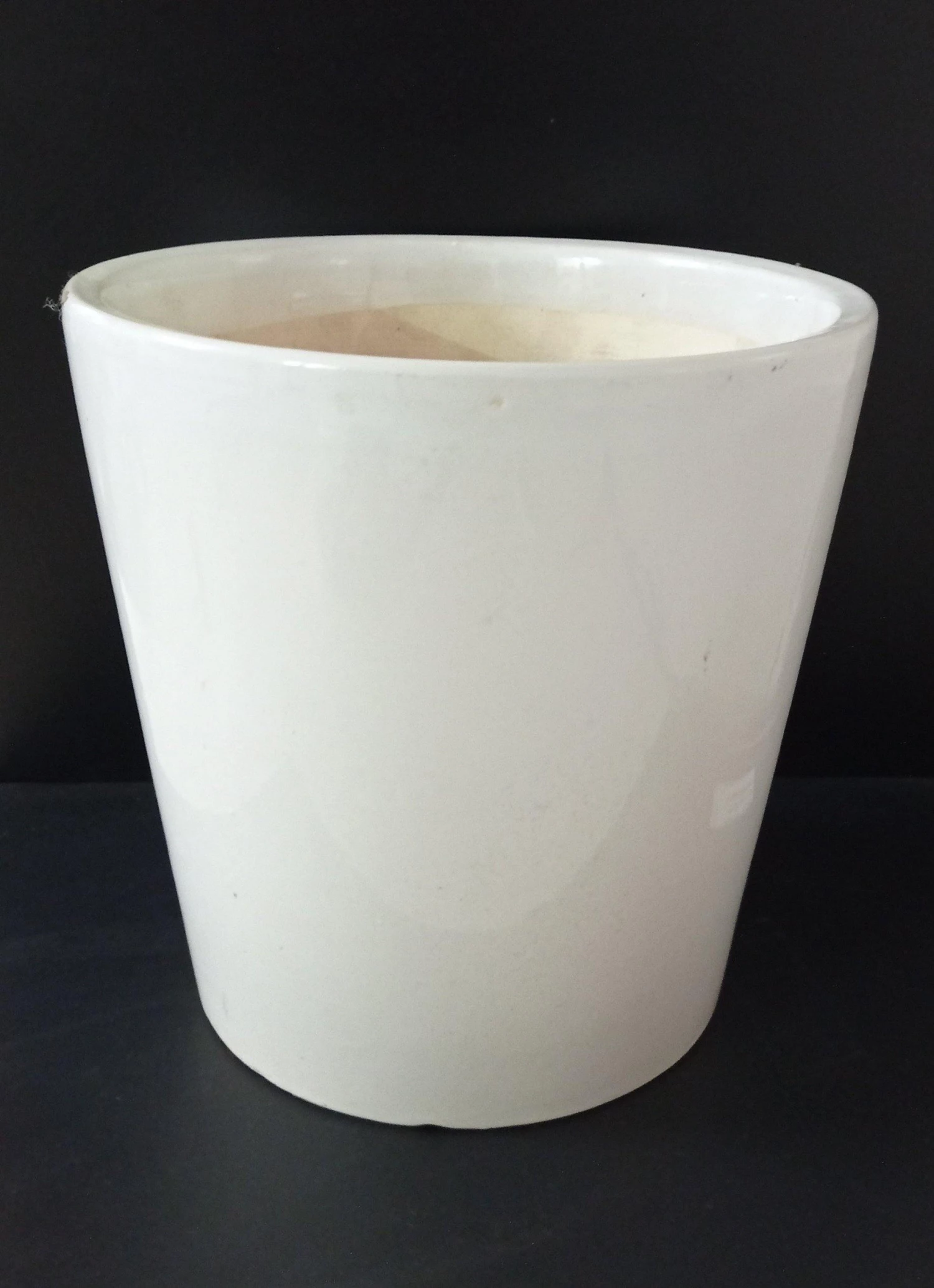 CGASPL Pot-Planters Big Plain White Round Ceramic Pot 4 CGASPL Pot-Planters Big Plain White Round Ceramic Pot