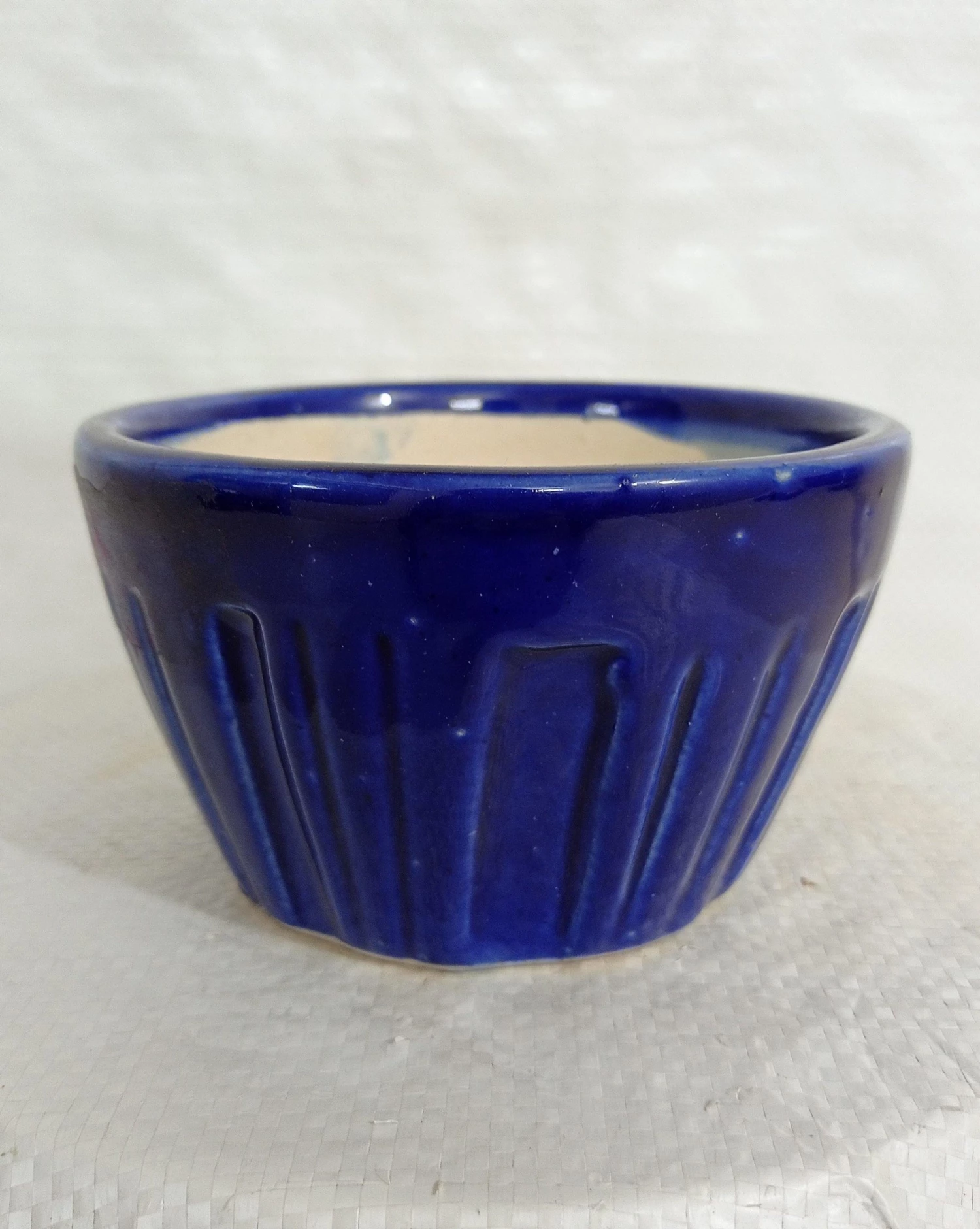 CGASPL Fancy Round Ceramic Pot Blue Pot-Planters 3 CGASPL Fancy Round Ceramic Pot Blue Pot-Planters