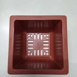 ChhajedGarden.com Pot-Planters Bonzi Square Pot - 14 Cm(Terracotta)