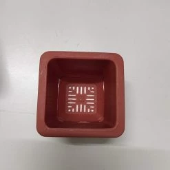 ChhajedGarden.com Bonzi Square Pot - 7 Cm(Terracotta) Pot-Planters