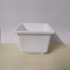 ChhajedGarden.com Pot-Planters Bonzi Square Pot - 10 Cm(White)